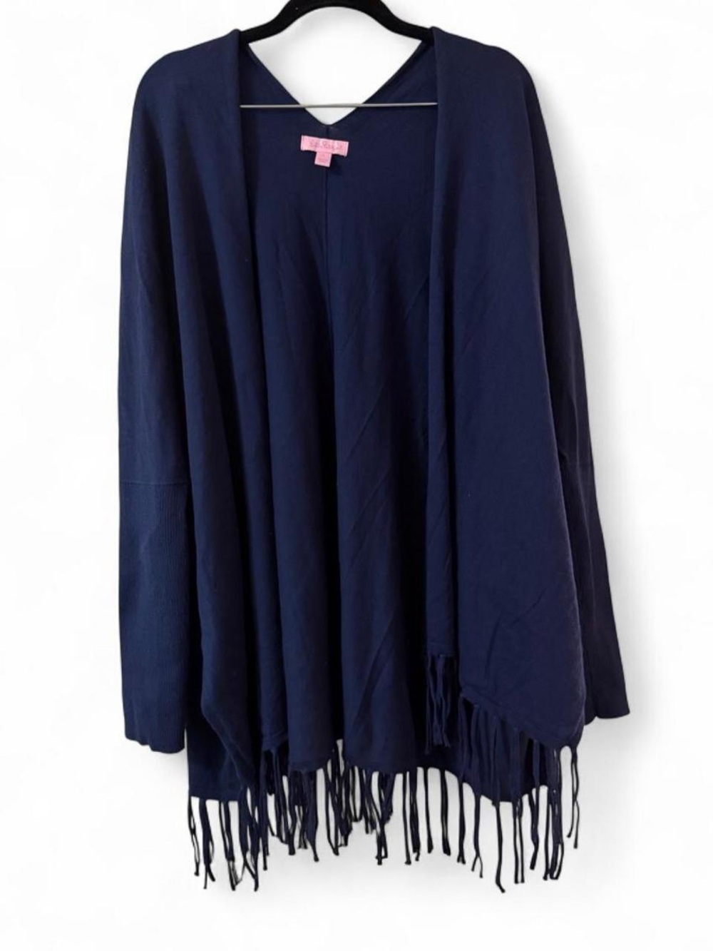 Lilly Pulitzer Colina Cardigan in True Navy Fringe